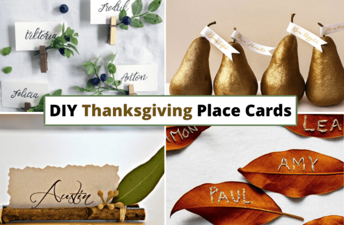 Diy thanksgiving place cards