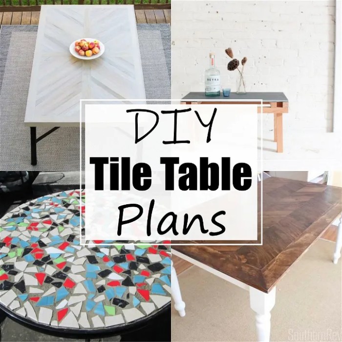 Diy tile table