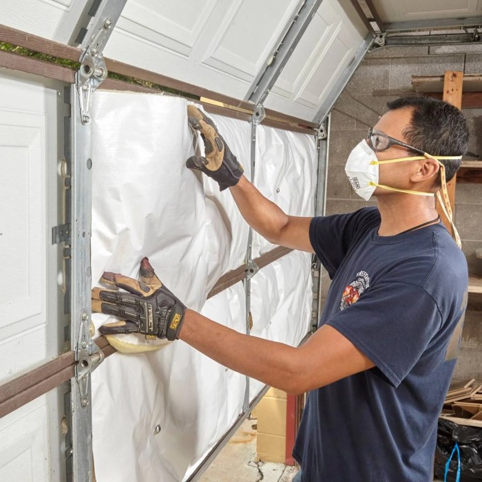 Insulate a garage door diy