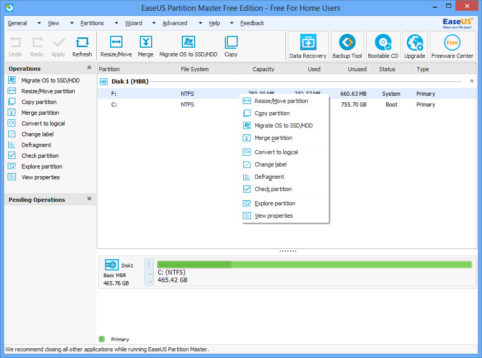 Easeus partition master