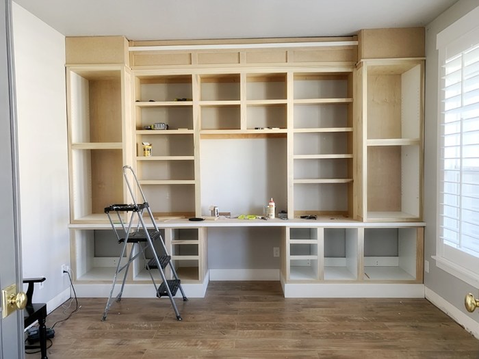 Diy office built ins